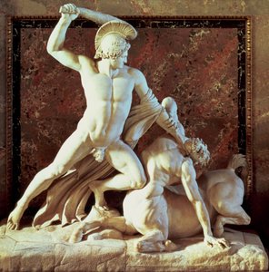 Teseo che uccide un centauro